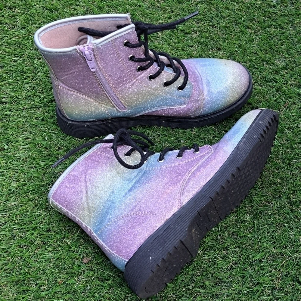 The Children's Place Multi Color Glitter Ankle Boots Size 3